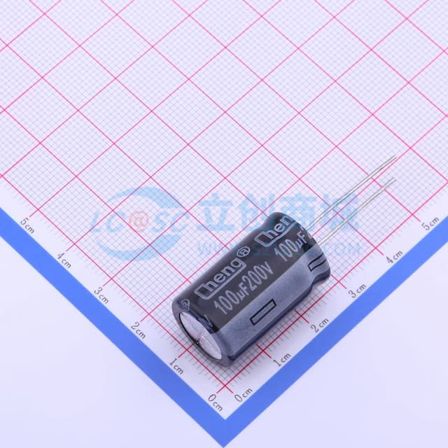 100uF ±20% 200V 【插件】实物图