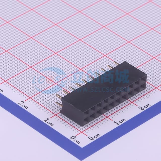 间距:2.54mm 2x10P 直插 【排针】实物图