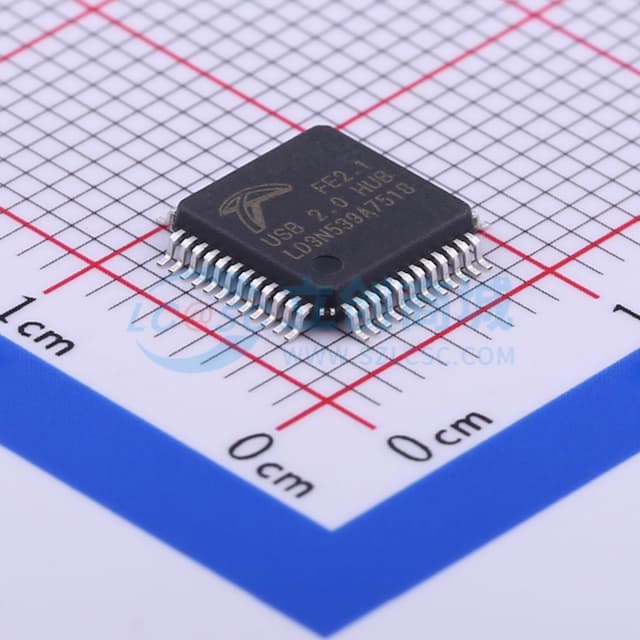 FE2.1 USB 2.0 高速7端口集线器控制器实物图