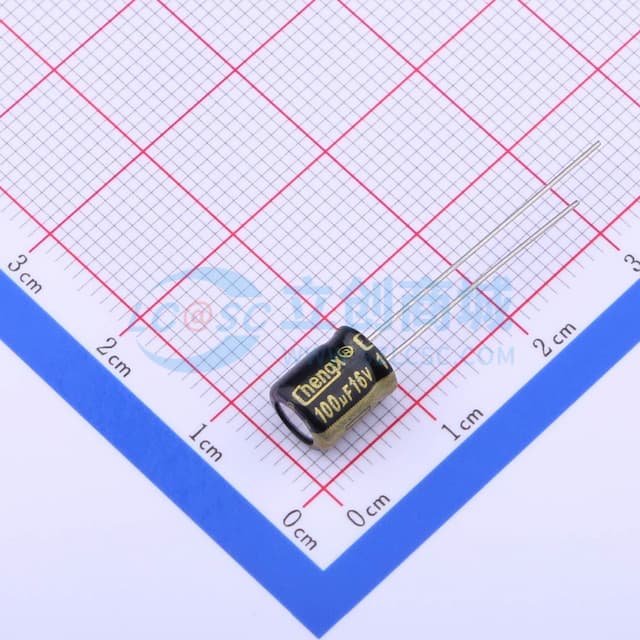黑 100uF ±20% 16V【引线】实物图