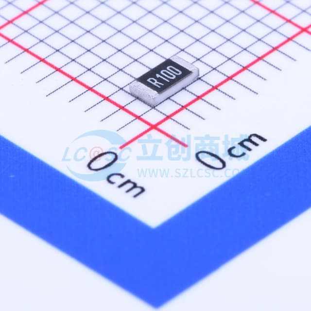100mΩ ±1% 250mW 厚膜电阻实物图