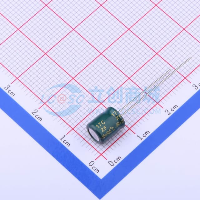 绿 470uF ±20% 6.3V【引线】实物图