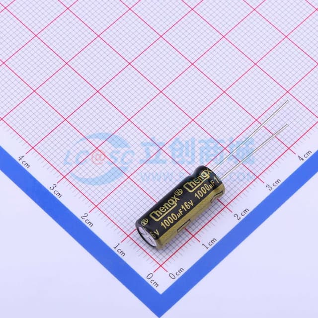 黑 1000uF ±20% 16V【插件】实物图
