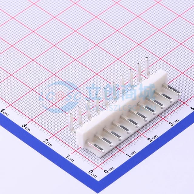 1x10P 间距:3.96mm 弯插 系列:VH 【插件】实物图