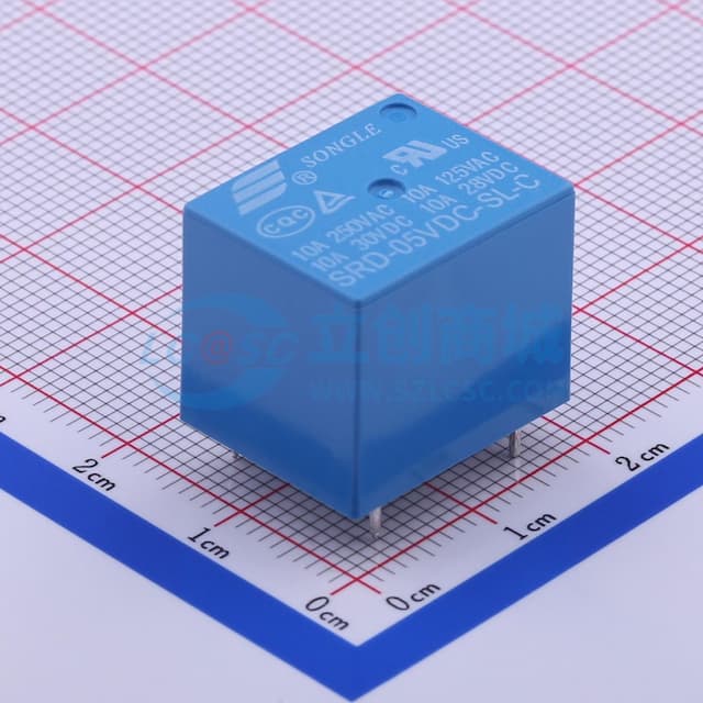 蓝色 SRD-05VDC-SL-C【继电】实物图
