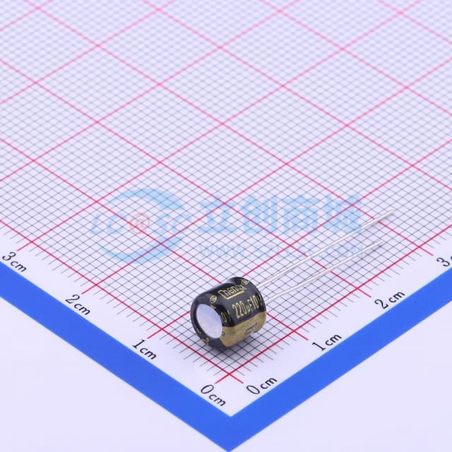 黑 220uF ±20% 10V【引线】实物图