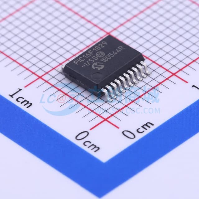 采用XLP技术的14/20引脚闪存微控制器实物图