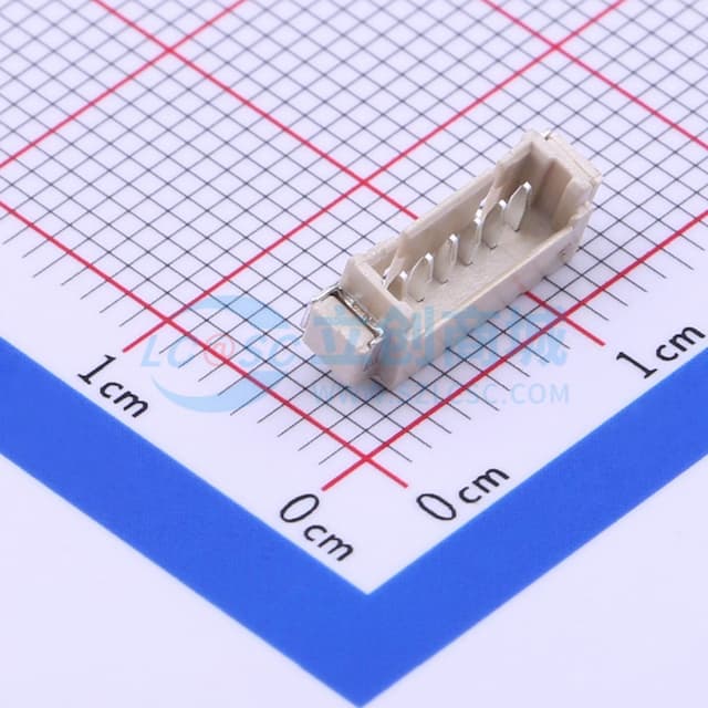 1x6P 间距:1.25mm 卧贴 系列:PicoBlade(MX 1.25)实物图
