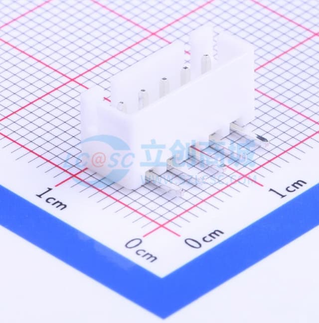 1x5P 间距:2.5mm 弯插 系列:XH 【插件】实物图