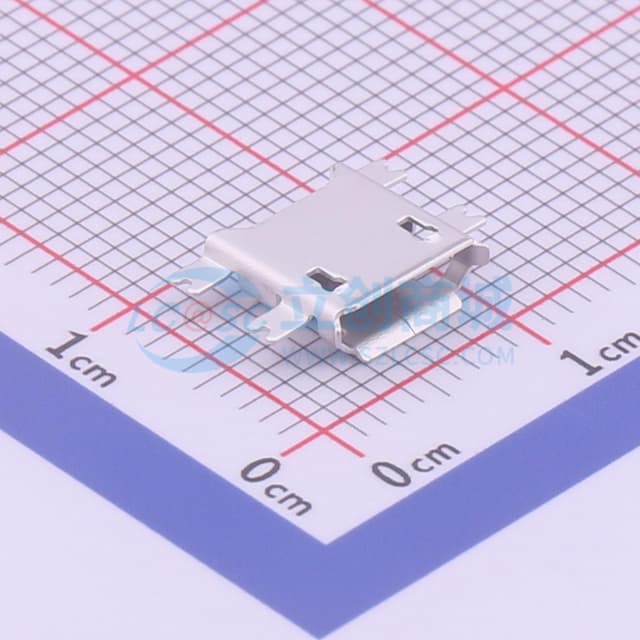 Micro-B 母 卧贴 【沉板焊接】实物图