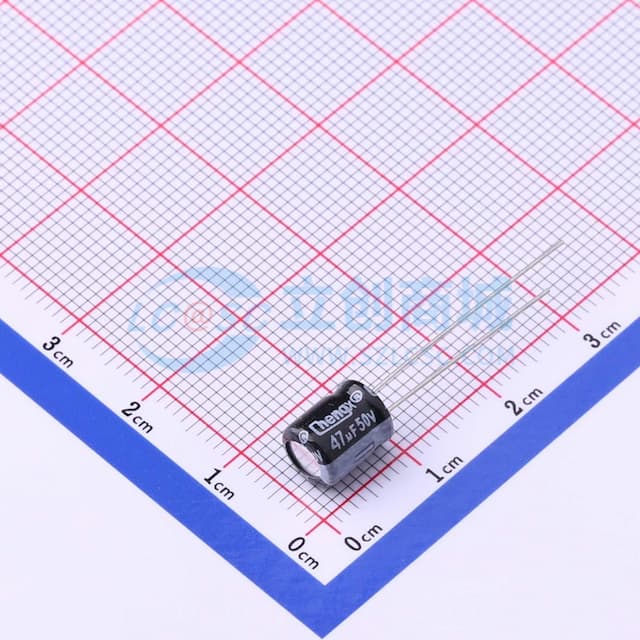 47uF ±20% 50V 【引线】实物图