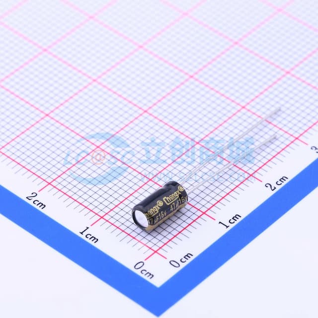 黑 47uF ±20% 16V【引线】实物图