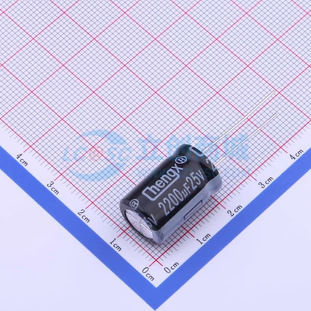 2200uF ±20% 25V 【引线】实物图
