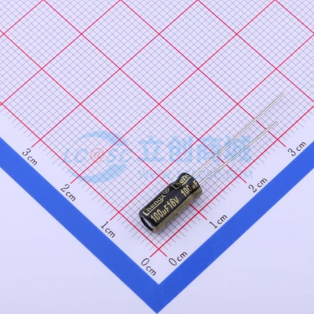 黑 100uF ±20% 16V【引线】实物图