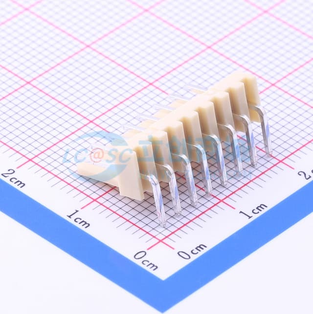 1x8P 间距:2.54mm 弯插 系列:KK 254(MX2510) 【插件】实物图
