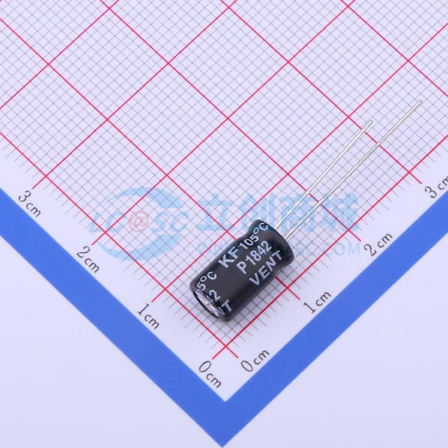 100uF ±20% 25V 【引线】实物图
