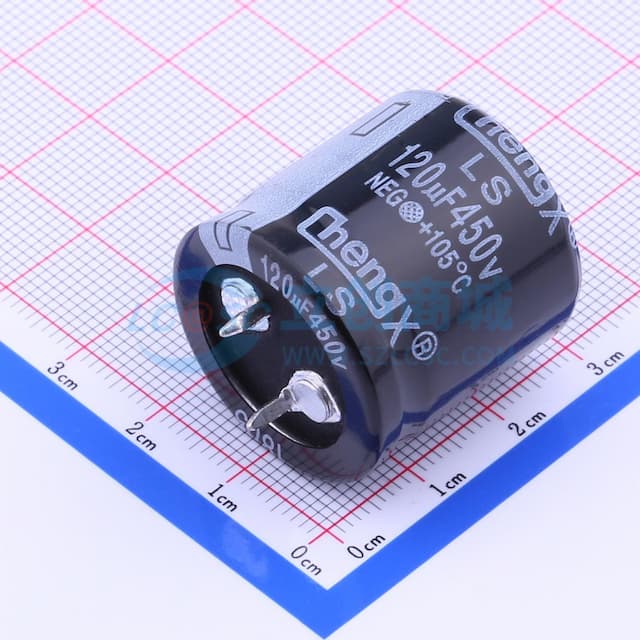 120uF ±20% 450V 【插件】实物图