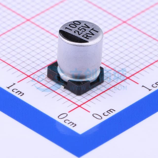 100uF ±20% 25V实物图