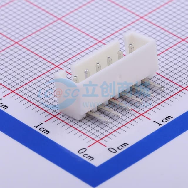 1x6P 间距:2.5mm 弯插 【插件】实物图