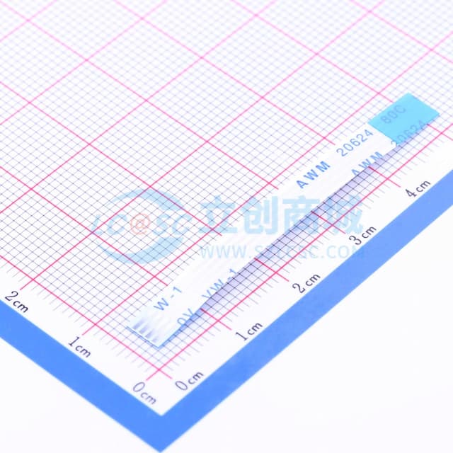 FFC连接线 4P 间距1.0mm 长5CM 反向实物图