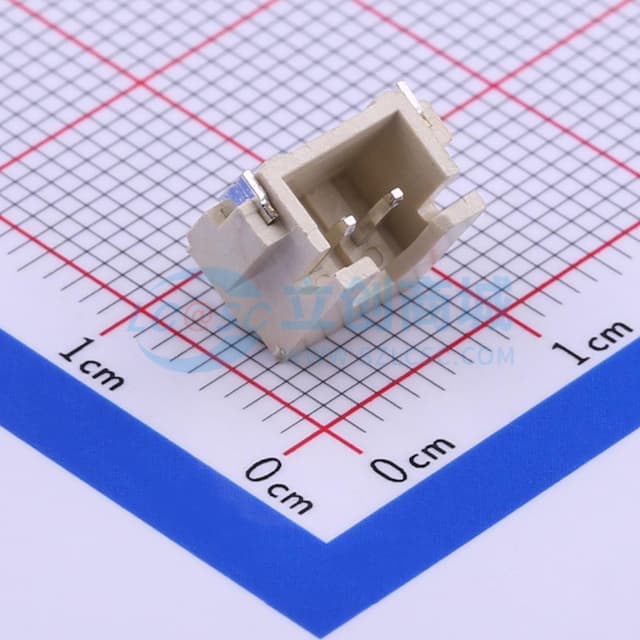 1x2P 间距:2.5mm 卧贴 系列:XH实物图