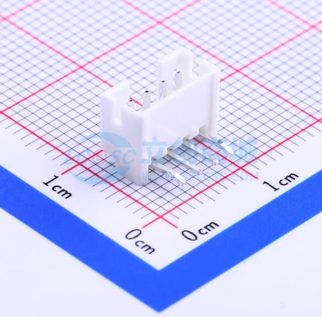 1x4P 间距:2mm 弯插 系列:PH 【插件】实物图