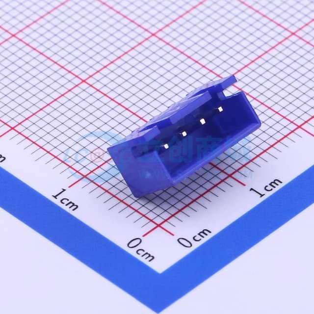 1x4P 间距:2.5mm 直插 系列:XH 【插件】实物图
