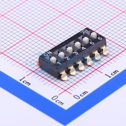 2.54mm 6位高推 拨码开关缩略图