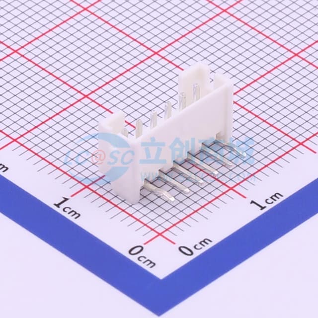 1x6P 间距:2mm 弯插 系列:PH 【插件】实物图