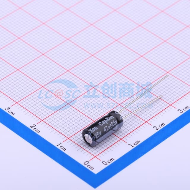 47uF ±20% 25V 【引线】实物图