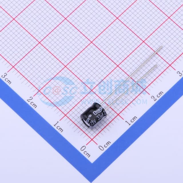 33uF ±20% 25V 【引线】实物图