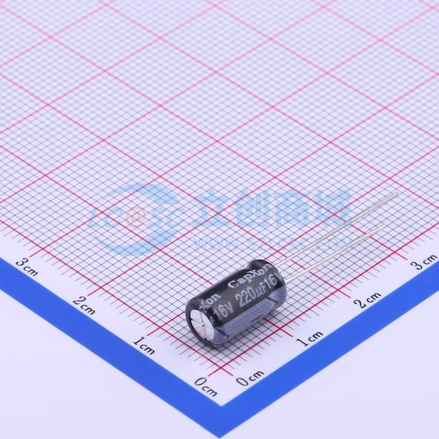 220uF ±20% 16V 【引线】实物图