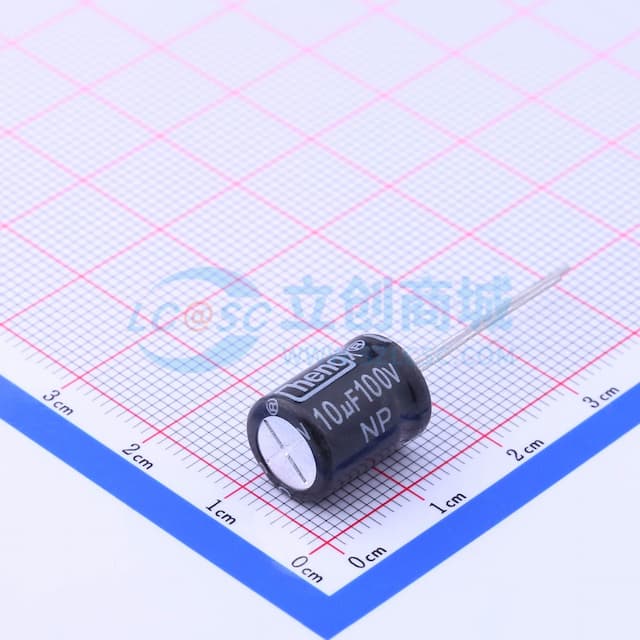 10uF -10%~+20% 100V 【引线】实物图