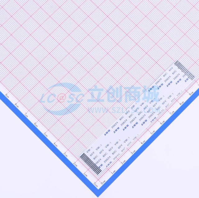 FFC连接线 18P 间距1.0mm 长10CM 同向实物图