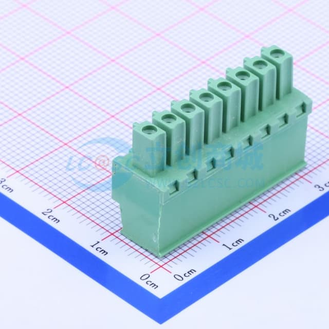 1x8P 3.81mm 排数:1 每排P数:8实物图