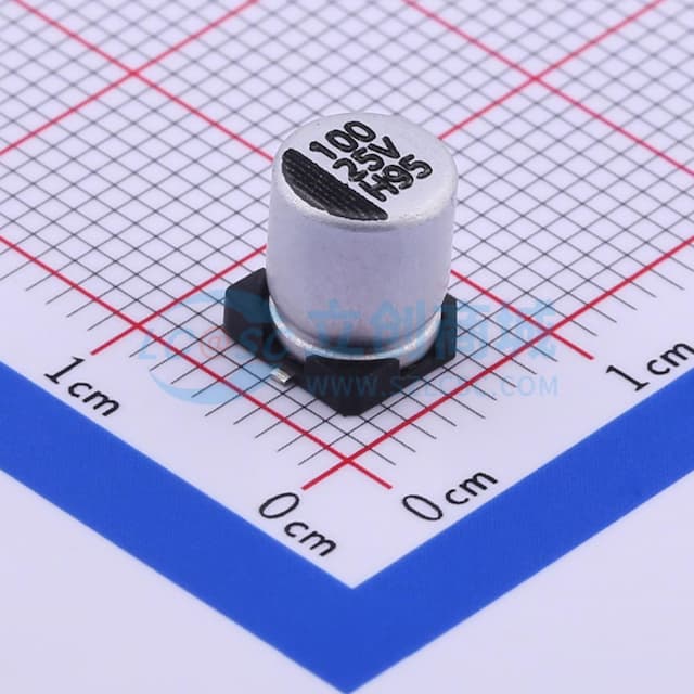 100uF ±20% 25V实物图