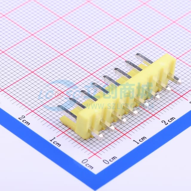 黄色 1x8P 间距:3.96mm 直插 系列:VH【插件】实物图