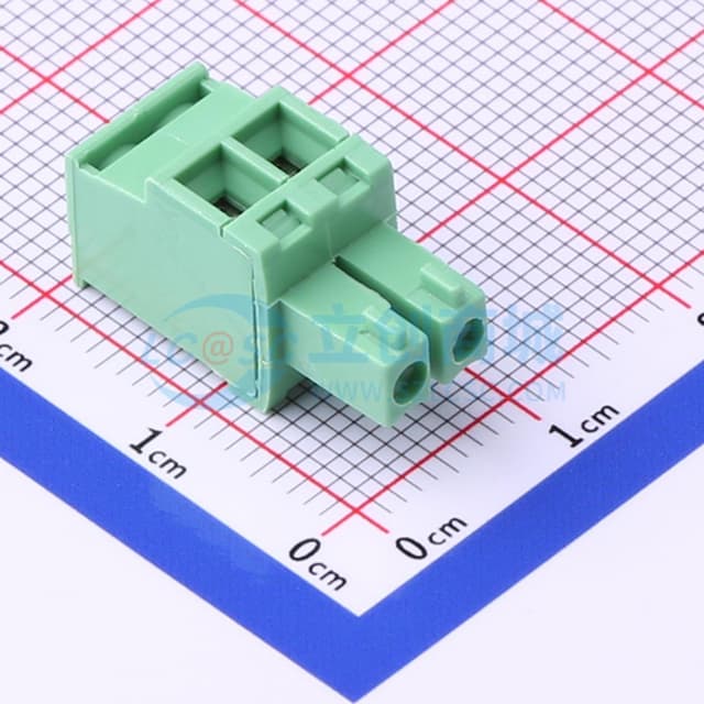 1x2P 3.81mm 排数:1 每排P数:2实物图