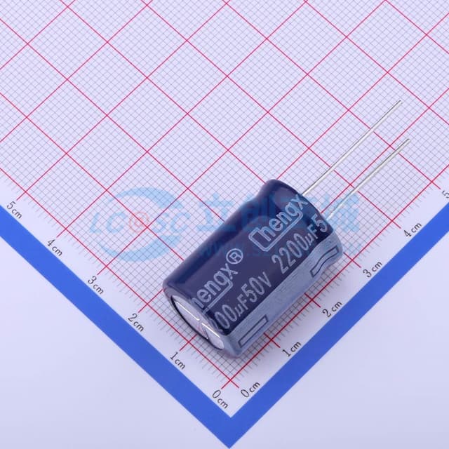 紫 2200uF ±20% 50V【插件】实物图