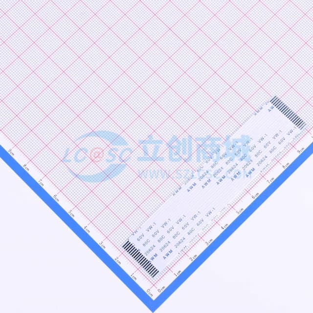 FFC连接线 20P 间距1.0mm 长10CM 同向实物图