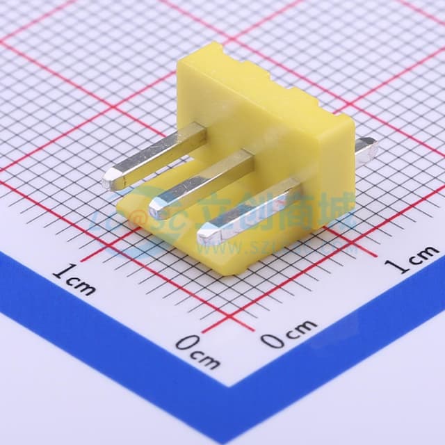 黄色 1x3P 间距:3.96mm 直插 系列:VH【插件】实物图