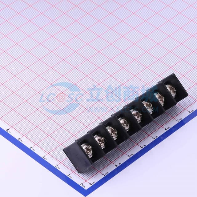 9.5mm 1x8P 每排P数:8 排数:1 直针 中脚 【栅栏】实物图