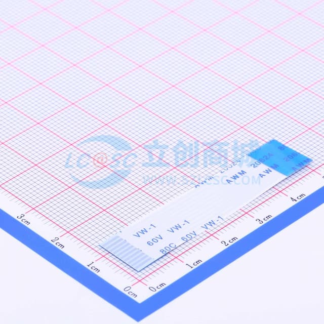 FFC连接线 10P 间距1.0mm 长5CM 反向实物图