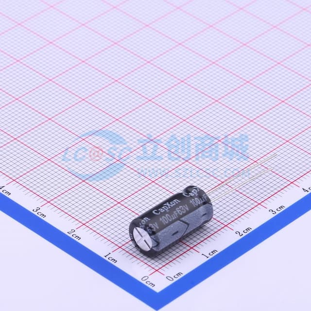 100uF ±20% 63V 【插件】实物图
