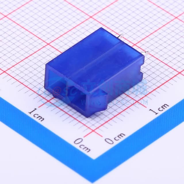 蓝色 2x1P 间距:4.2mm 直插 系列:Mini-Fit(MX 4.2)【插件】实物图