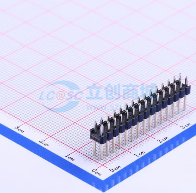 2x15P 间距:2.54mm 方针 直插 【排针】实物图