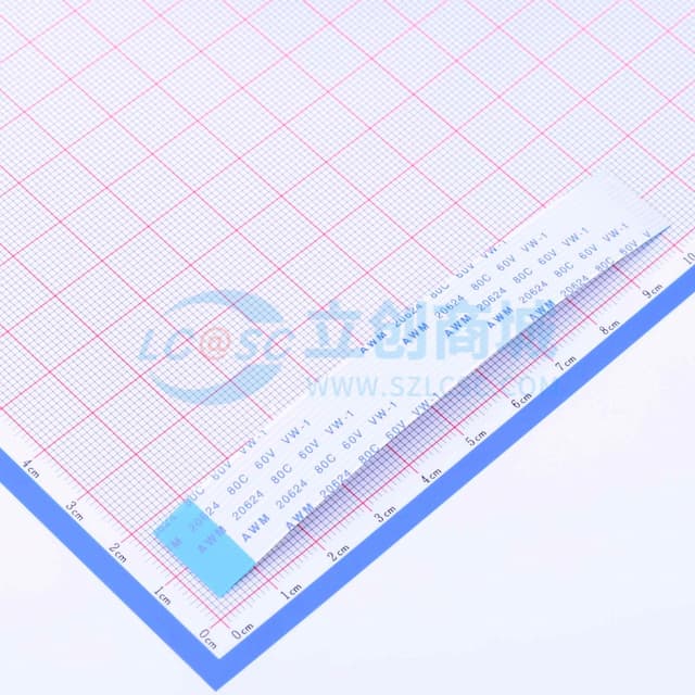 FFC连接线 14P 间距1.0mm 长10CM 反向实物图