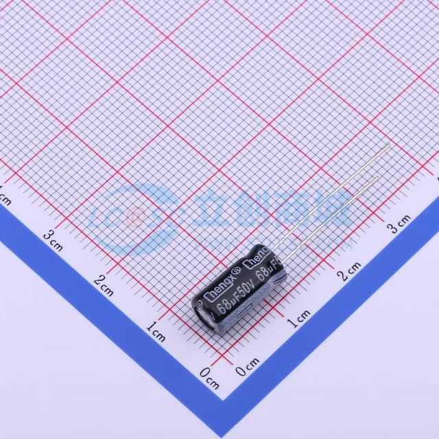 68uF ±20% 50V 【引线】实物图