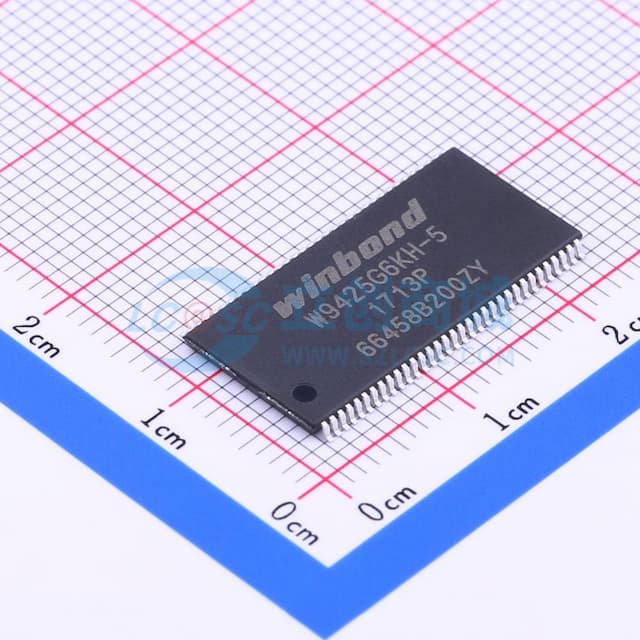 4M x 4存储体 × 16位DDR SDRAM实物图