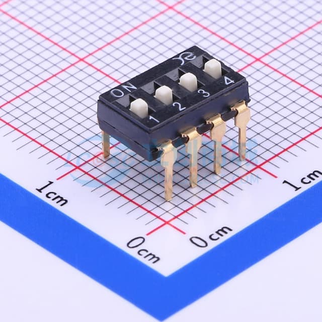 2.54mm 4位高推 拨码开关 【拨码】实物图